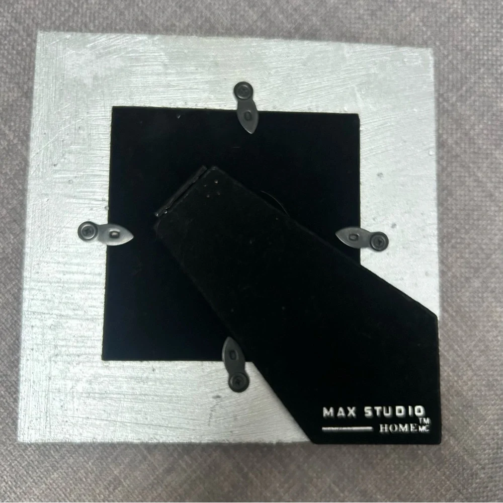 Vtg MAX STUDIO Metallic Textured Geometric Design Picture Frame #10202510